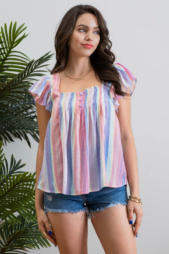 Feeling Fine striped top