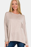 Zenana Ribbed Striped Long Sleeve T-Shirt