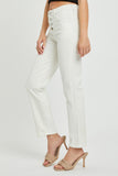 RISEN Full Size Mid-Rise Tummy Control Straight Jeans