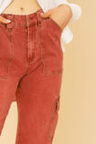 Annie Wear Straight Leg Jeans with Cargo Pockets