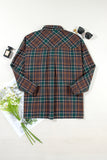 Plaid Button Up Long Sleeve Jacket