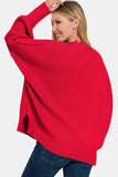 Zenana Side Sit Oversize Sweater