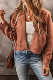 Open Front Dropped Shoulder Cardigan