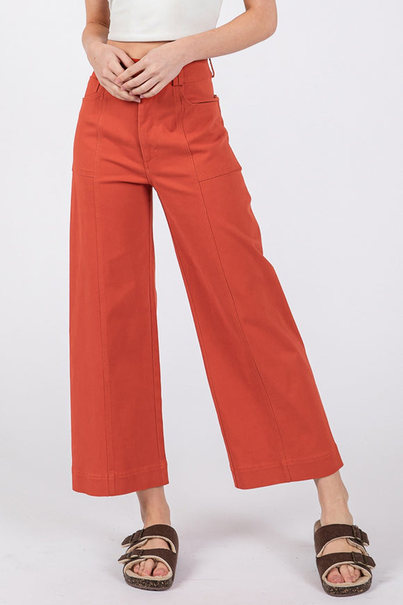 SAGE + FIG Wide Leg Cropped Pants