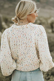 Confetti Round Neck Long Sleeve Sweater