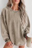 Round Neck Dropped Shoulder Sweatshirt