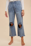 Annie Wear Distressed Raw Hem Jeans