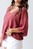 V-Neck Half Sleeve Blouse