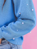 Pearl Detail Long Sleeve Sweatshirt