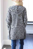 Heathered Open Front Cardigan with Pockets