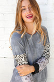 Tie Dye Aztec Color Block Raglan Out Seam Top (dropship)