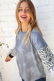 Tie Dye Aztec Color Block Raglan Out Seam Top (dropship)