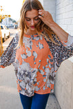Floral Animal Print French Terry Pullover (dropship)