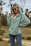 Cable-Knit Long Sleeve Hooded Jacket