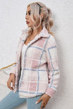 Plaid Button Up Collared Neck Long Sleeve Shacket