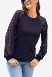 Long Raglan Sleeve Round Neck Tee