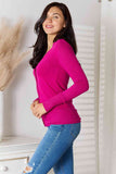 Zenana Full Size V-Neck Long Sleeve Cardigan