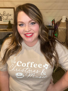 Coffee & Christmas Music tee