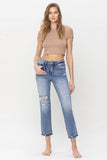 Lovervet Full Size Lena High Rise Crop Straight Jeans