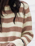 Striped Round Neck Long Sleeve Sweater