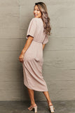 Surplice Neck Tulip Hem Dress