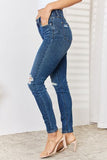 Judy Blue Full Size High Waist Distressed Slim Jeans