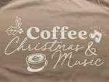 Coffee & Christmas Music tee