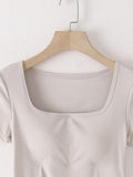 Square Neck Short Sleeve T-Shirt