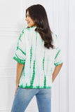 Sew In Love Beachy Keen Full Size Tie-Dye Collared Top