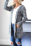 Heathered Open Front Cardigan with Pockets