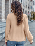 Round Neck Puff Sleeve Shirt