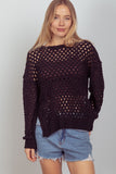 VERY J Openwork Slit Knit Cover Up