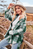 Plaid Collared Neck Bow Front Long Sleeve Jacket