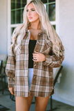 Plaid Dropped Shoulder Shirt Jacket