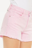 Kancan Raw Hem High Waist Denim Shorts