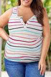 Plus Size Square Neck Sleeveless Tank