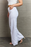 RISEN Raelene Full Size High Waist Wide Leg Jeans in White