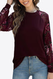 Long Raglan Sleeve Round Neck Tee