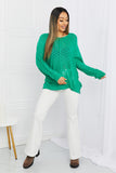 Mittoshop Exposed Seam Slit Knit Top in Kelly Green