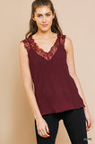 Wine Time lace top