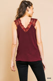 Wine Time lace top