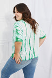 Sew In Love Beachy Keen Full Size Tie-Dye Collared Top