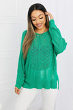 Mittoshop Exposed Seam Slit Knit Top in Kelly Green