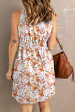 Printed Button Down Sleeveless Magic Dress