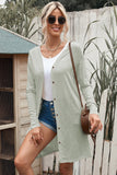 Button Down Long Sleeve Longline Cardigan