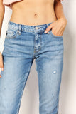 Kancan Full Size Mid Rise Slim Boyfriend Jeans