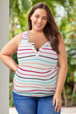 Plus Size Square Neck Sleeveless Tank