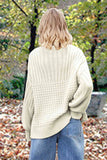 Round Neck Lantern Sleeve Sweater