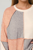 Color Block Exposed Seam Sweatshirt