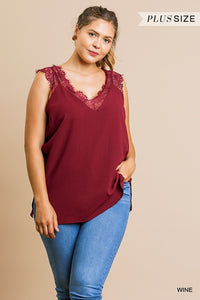 Wine Time lace top